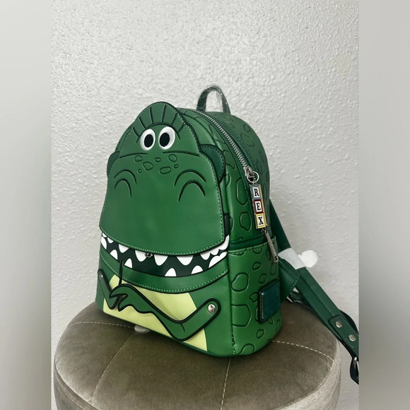 Loungefly Rex Dinosaur Cosplay Mini Backpack Disney Toy Story NEW Limited - Picture 3 of 9